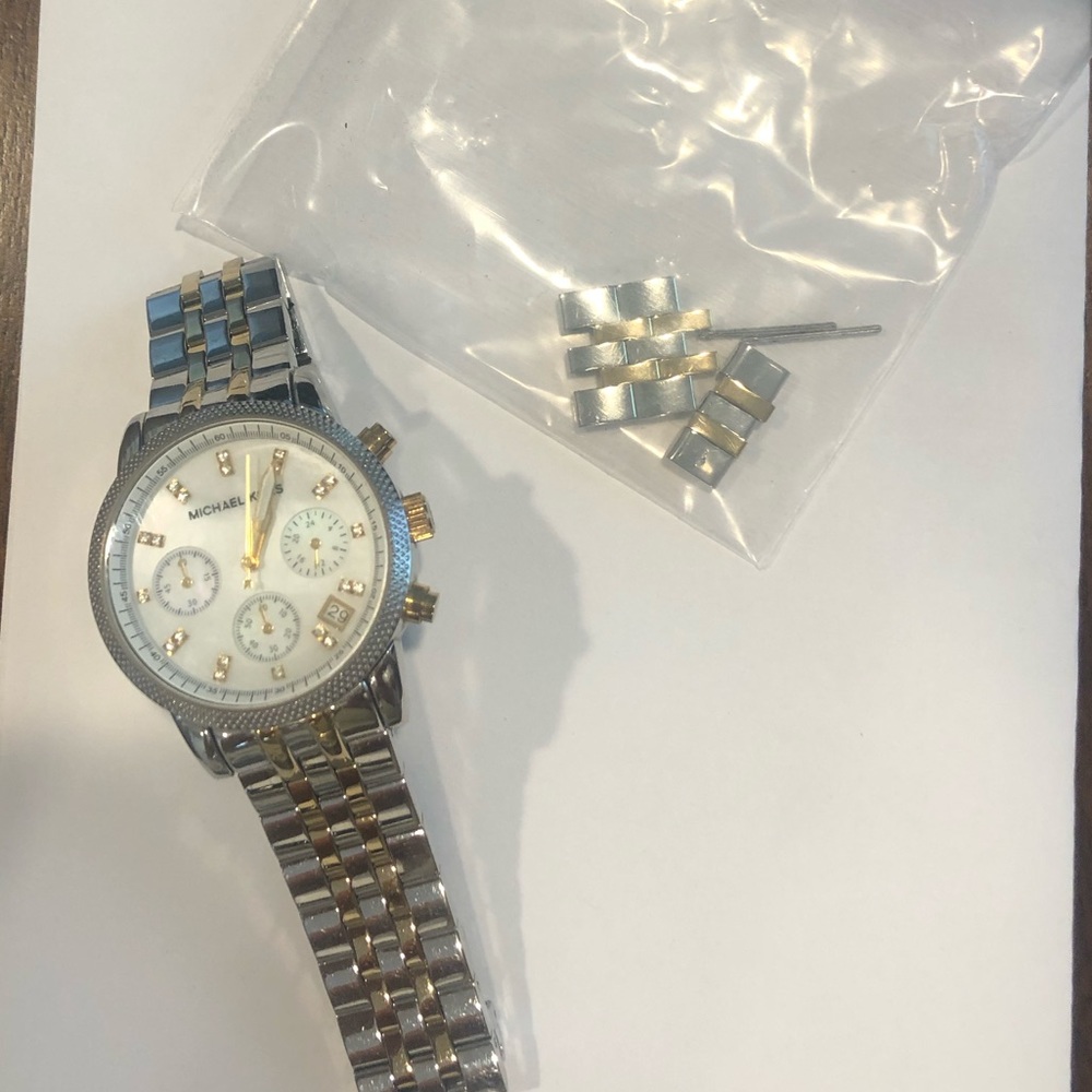 Michael Kors Ladies Two Tone Chronograph Watch